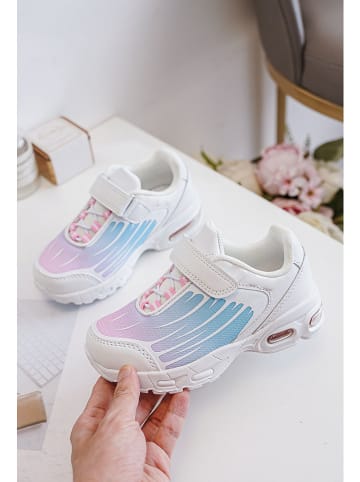 Rock & Joy Sneakers in Weiß/ Rosa/ Hellblau