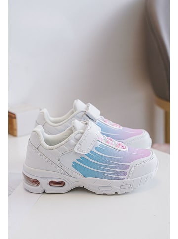 Rock & Joy Sneakersy w kolorze biało-jasnoróżowo-błękitnym