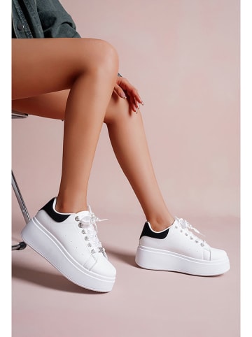 Foreverfolie Sneakers in Weiß/ Schwarz