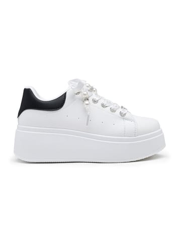 Foreverfolie Sneakers in Weiß/ Schwarz