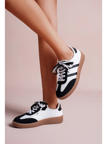 Foreverfolie Sneakersy w kolorze biało-czarnym