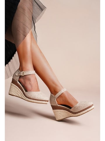 Foreverfolie Keilsandalen in Beige
