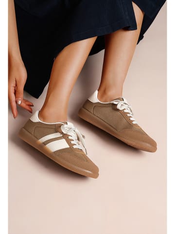 Foreverfolie Sneakersy w kolorze jasnobrązowym