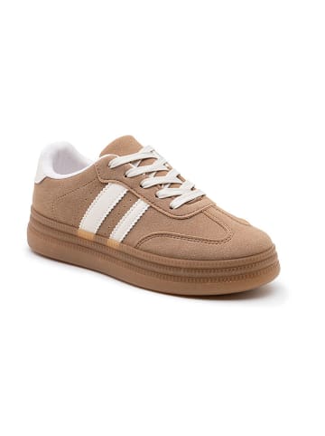 Foreverfolie Sneakers lichtbruin/wit