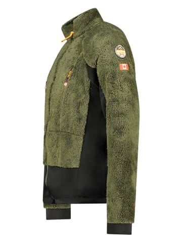 Canadian Peak Fleecejacke "Ulisteak" in Khaki/ Schwarz