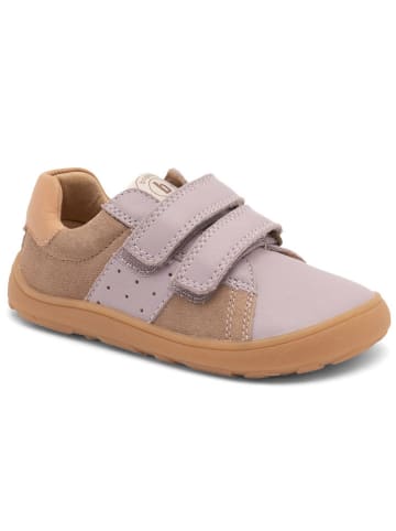 bisgaard Leder-Sneakers in Lila/ Hellbraun