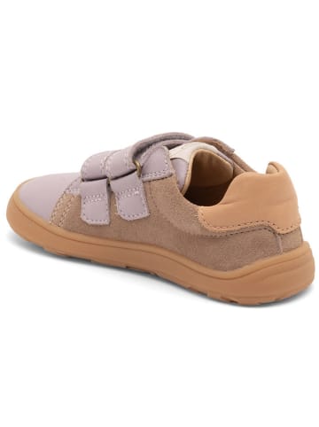 bisgaard Leder-Sneakers in Lila/ Hellbraun