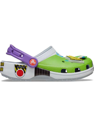 Crocs Chodaki "Toy Story Buzz Classic" w kolorze szaro-fioletowo-zielonym