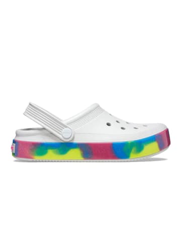 Crocs Chodaki "Off Court Glitter" w kolorze białym ze wzorem
