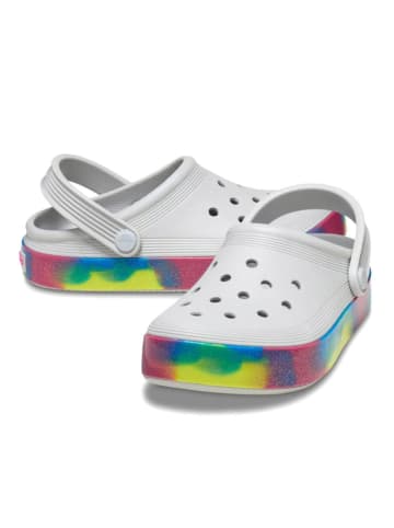 Crocs Chodaki "Off Court Glitter" w kolorze białym ze wzorem