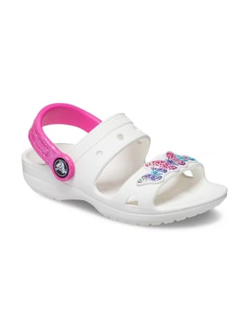Crocs Sadnalen "Classic" in Weiß/ Pink