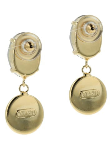 Otazu Vergulde oorstekers met Swarovski-kristallen