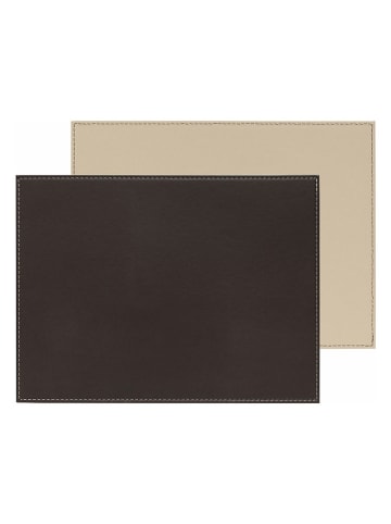 FREEFORM Tischset "Duo" in Braun/ Creme - (L)40 x (B)30 cm