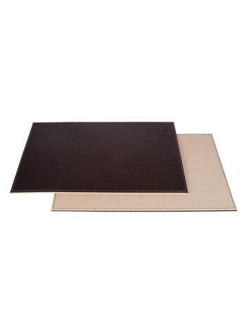 FREEFORM Tischset "Duo" in Braun/ Creme - (L)40 x (B)30 cm