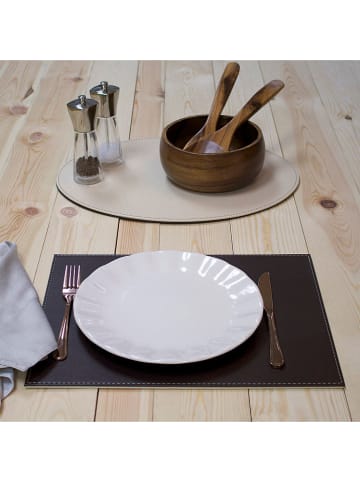 FREEFORM Tischset "Duo" in Braun/ Creme - (L)40 x (B)30 cm