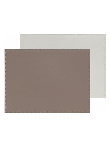 FREEFORM Tischset "Duo" in Taupe/ Creme - (L)40 x (B)30 cm