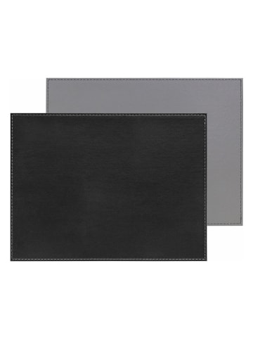 FREEFORM Tischset "Duo" in Schwarz/ Grau - (L)40 x (B)30 cm