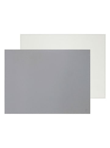 FREEFORM Tischset "Duo" in Grau/ Creme - (L)40 x (B)30 cm