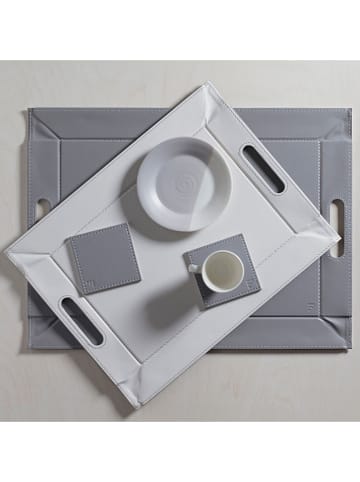 FREEFORM Tischset "Duo" in Grau/ Creme - (L)40 x (B)30 cm