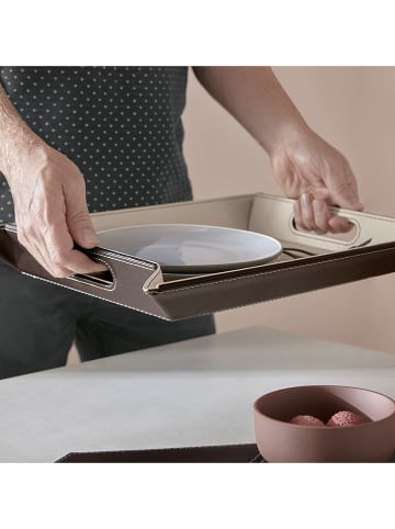 FREEFORM Wendetablett in Braun/ Creme - (L)45 x (B)35 cm