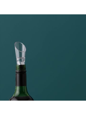 VINERS 2er-Set: Weinbelüfter in Silber/ Schwarz - (L)31 cm