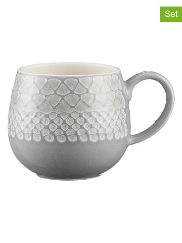 Mason Cash 2er-Set: Tassen in Grau/ Weiß - 350 ml