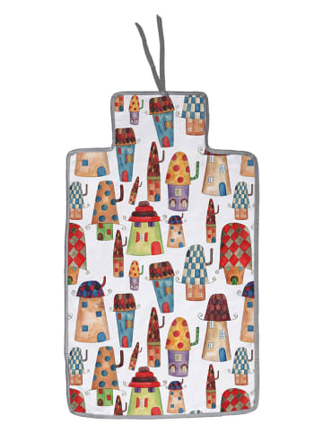 Folkifreckles Wikkeldeken "House" wit/meerkleurig - (L)60 x (B)40 cm