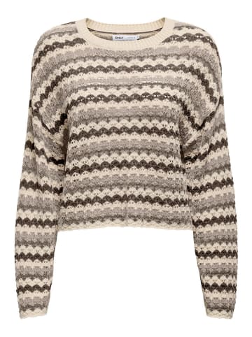 ONLY Pullover in Beige/ Braun
