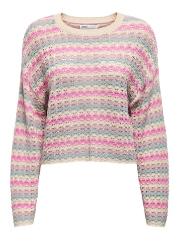 ONLY Pullover in Beige/ Pink