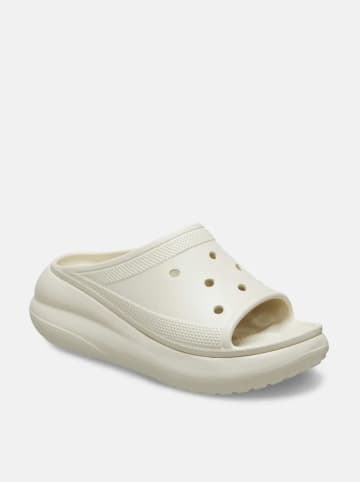 Crocs Klapki "Crush" w kolorze kremowym