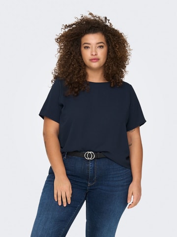 ONLY Carmakoma Bluse in Dunkelblau