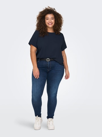 ONLY Carmakoma Bluse in Dunkelblau