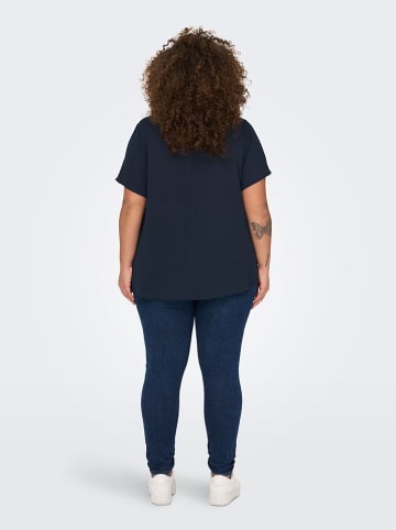 ONLY Carmakoma Bluse in Dunkelblau