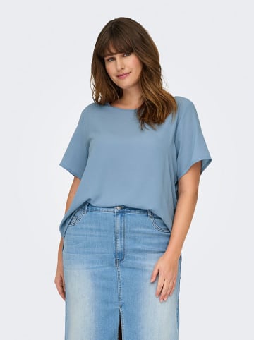 ONLY Carmakoma Bluse in Hellblau