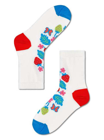 Happy Socks Skarpety "Layla Ankle" w kolorze niebiesko-biało-czerwonym