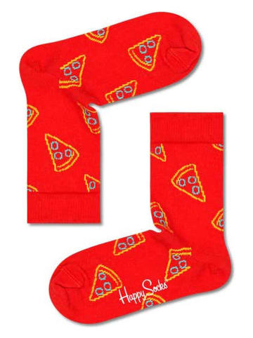 Happy Socks 2er-Set: Socken "Mini & Me Pizza" in Rot
