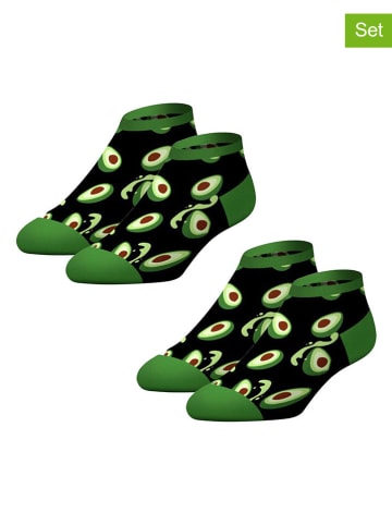 Lucky Socks 2er-Set: Socken in Schwarz/ Grün