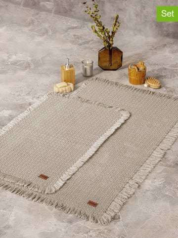Colourful Cotton 2er-Set: Badvorleger in Beige