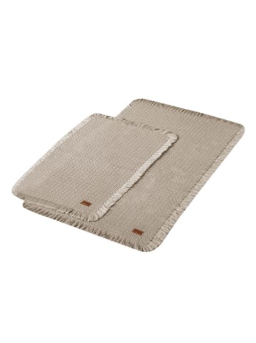 Colourful Cotton 2-delige set: badmatten beige