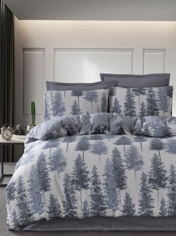 Colourful Cotton Beddengoedset "Forrest" blauw/wit
