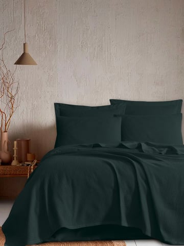 Colourful Cotton Bedsprei "Tonne" donkergroen