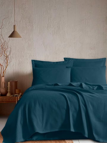 Colourful Cotton Bedsprei "Tonne" petrol