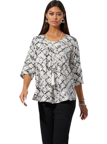 Heine Bluse in Creme/ Schwarz