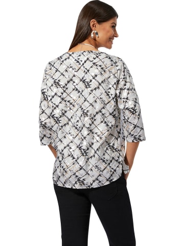 Heine Bluse in Creme/ Schwarz