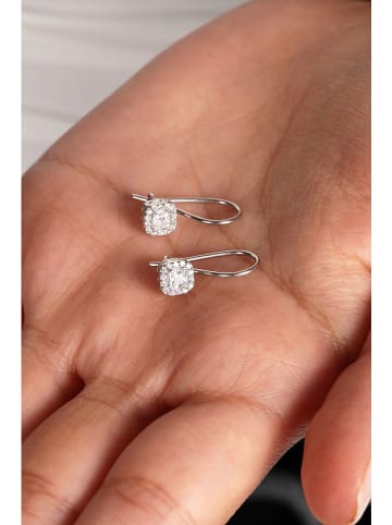 Lodie Silver Zilveren oorhangers met sierstenen