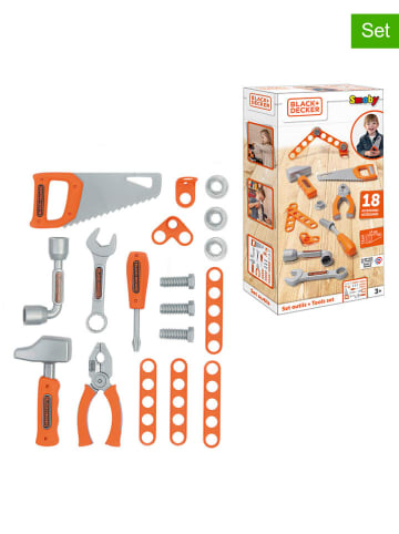 Smoby Zestaw narzędzi "Black+Decker" w kolorze szaro-pomarańczowym - 3+