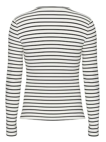 Pieces Longsleeve "Ruka" in Schwarz/ Weiß