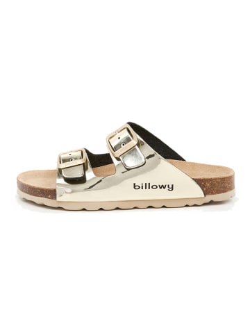 billowy Pantoletten in Gold