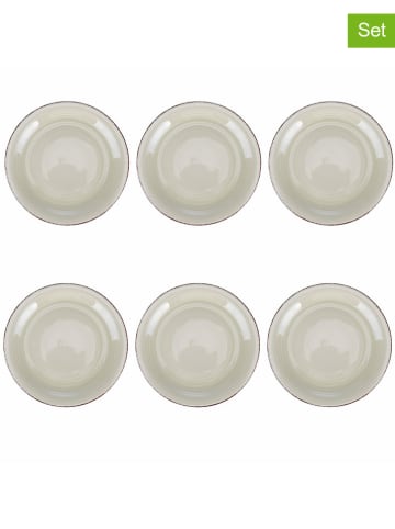 Villa d´Este 6er-Set: Speiseteller in Creme - Ø 26,4 cm