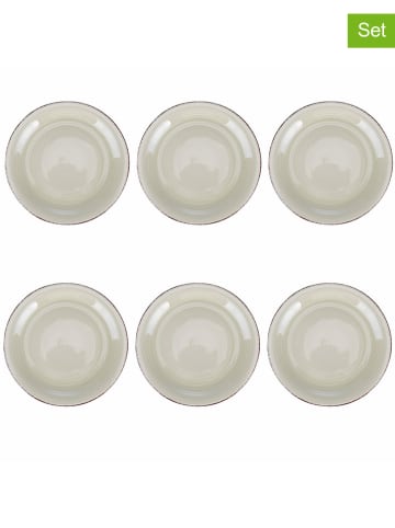 Villa d´Este 6-delige set: dessertborden crème - Ø 19,3 cm